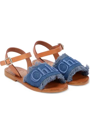 Chloé Chloé Kids Sandalen aus Denim und Leder