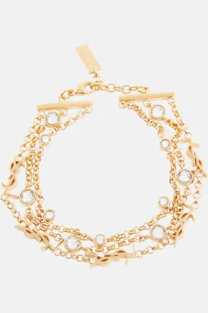 Saint Laurent Armband Cassandre mit Kristallen