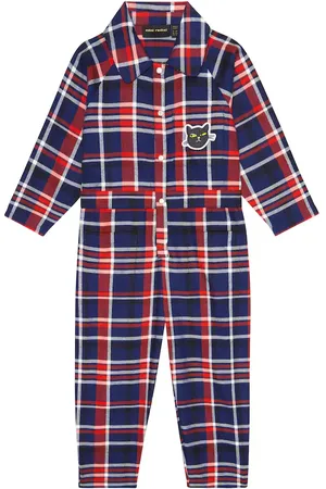Mini Rodini Jumpsuit aus Baumwollflanell