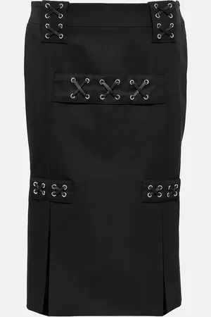 Alessandra Rich Verzierter Low-Rise-Midirock