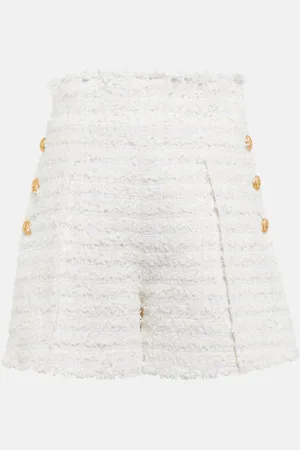 Balmain High-Rise Shorts aus Tweed