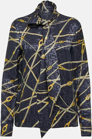 VERSACE Bluse Greca Nautical