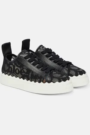 Chloé Chloé Sneakers Lauren aus Spitze und Leder