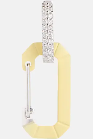 Eera Eéra Einzelner Ohrring Chiara Small aus 18kt Weißgold mit Diamanten