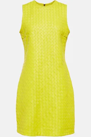 Bottega Veneta Minikleid Intrecciato aus Leder