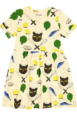 Mini Rodini Bedrucktes Kleid aus Baumwoll-Jersey