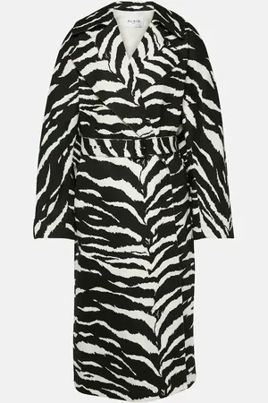 Alaïa Alaïa Bedruckter Trenchcoat aus Denim