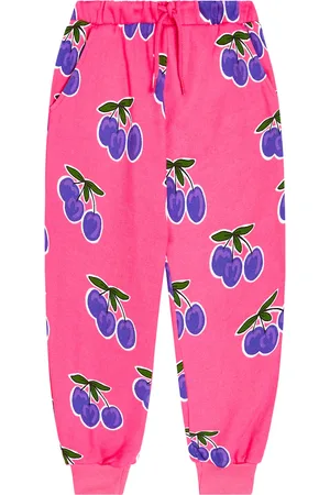 Mini Rodini Jogginghose Plum aus Baumwoll-Jersey