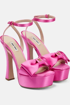 Miu Miu Plateausandalen aus Satin