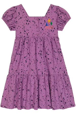 Jelly Mallow Bedrucktes Kleid aus Baumwolle