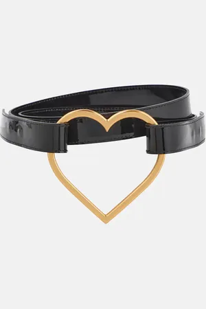 BLUMARINE Gürtel Heart aus Lackleder
