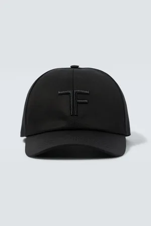 Tom Ford Bestickte Baseballcap aus Canvas mit Leder