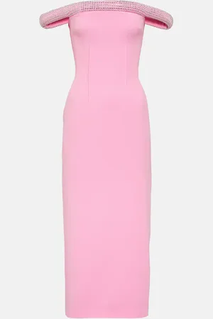 DAVID KOMA Verziertes Midikleid aus Cady