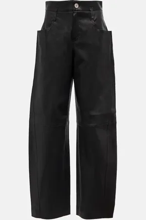 Stouls High-Rise-Hose Cassidy aus Veloursleder