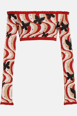 Alessandra Rich Bedrucktes Cropped-Top