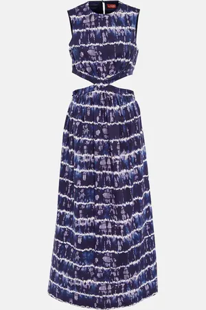 Altuzarra Midikleid Ashima aus einem Baumwollgemisch