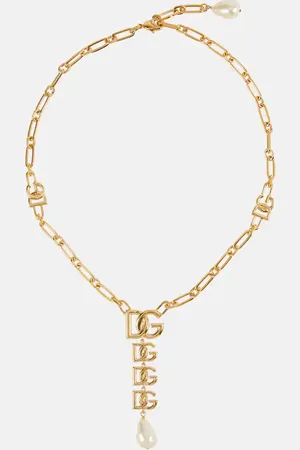 Dolce & Gabbana Halskette DG mit Zierperlen