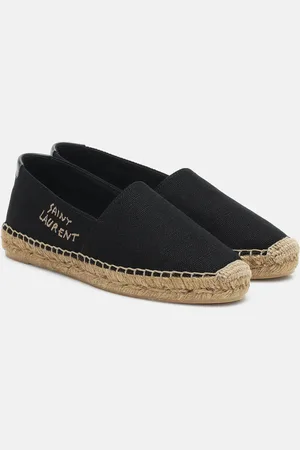 Saint Laurent Bestickte Espadrilles aus Canvas