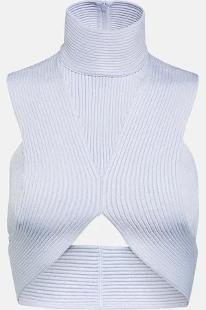 Alaïa Alaïa Cropped-Top aus Rippstrick
