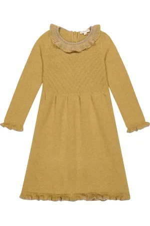 Caramel Kleid Amberley aus einem Wollgemisch