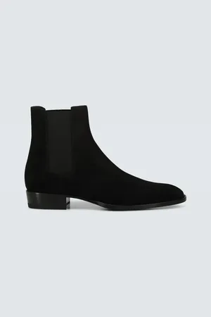 Saint Laurent Chelsea Boots Wyatt aus Veloursleder