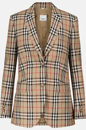 Burberry Blazer Check aus Wolle