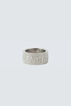 Balenciaga Ring Force Striped aus Sterlingsilber