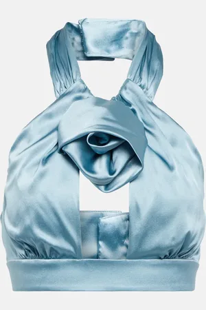Alessandra Rich Cropped-Top aus Satin