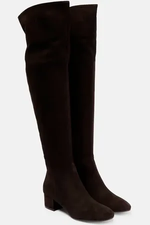 Gianvito Rossi Overknee-Stiefel Rolling aus Veloursleder