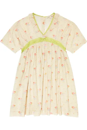 Caramel Kleid Asparagus aus Baumwoll-Voile
