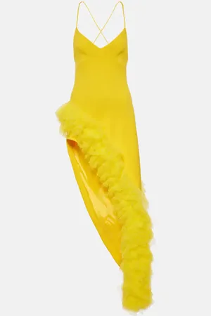DAVID KOMA Midikleid aus Woll-Crêpe