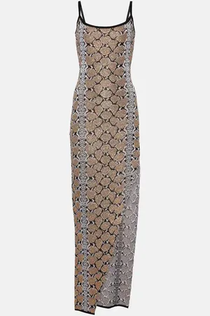 Balmain Bedrucktes Maxikleid