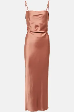 Nanushka Midikleid Fiore aus Satin