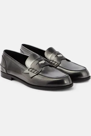 Christian Louboutin Loafers Penny Donna aus Metallic-Leder