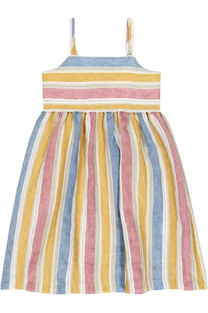 Il gufo Kleid aus einem Leinengemisch