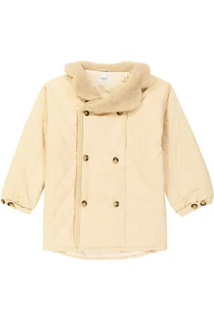 Donsje Mantel Luna mit Faux Shearling