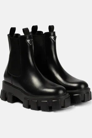 Prada Chelsea Boots Monolith aus Leder