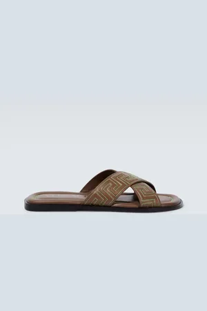 VERSACE Sandalen Greca aus Leder