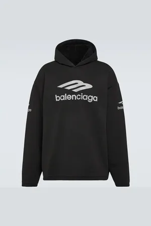 Balenciaga Hoodie 3B Sports Icon aus Baumwoll-Fleece