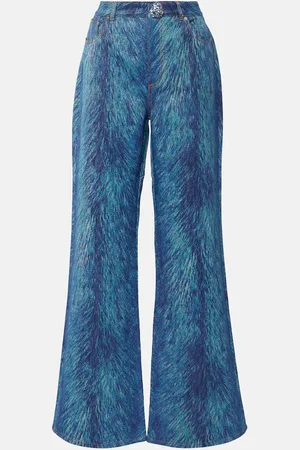 AREA Bedruckte Flared Jeans