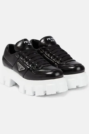Prada Plateau-Sneakers aus Nappaleder