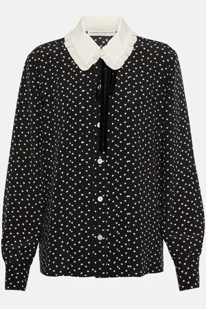 Alessandra Rich Bluse aus einem Seidengemisch
