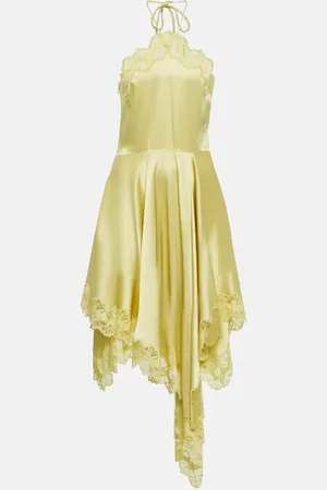 Stella McCartney Midikleid aus Satin und Spitze