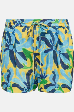 Marni Bedruckte Shorts aus einem Leinengemisch