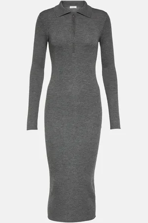 Brunello Cucinelli Midikleid aus Schurwolle und Kaschmir