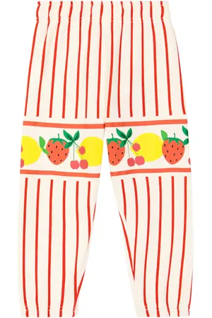 Mini Rodini Jogginghose Fruits Stripe aus Baumwolle