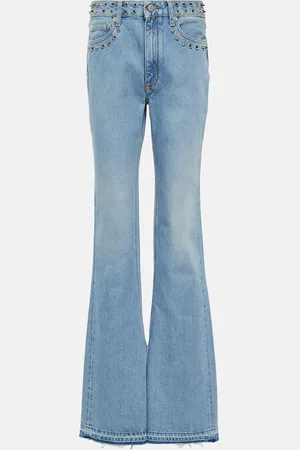 Alessandra Rich High-Rise Flared Jeans