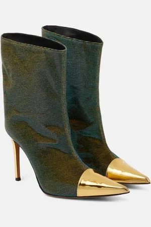 ALEXANDRE VAUTHIER Ankle Boots Alex mit Metallic-Leder