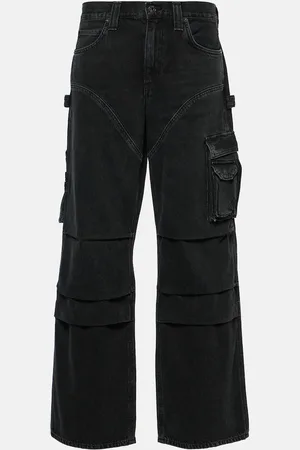 AGOLDE Mid-Rise Cargo-Jeans Nera