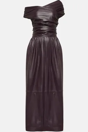 Altuzarra Off-Shoulder-Maxikleid Corfu aus Leder